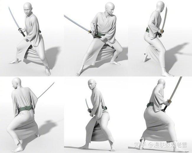 武士执刃动作素材