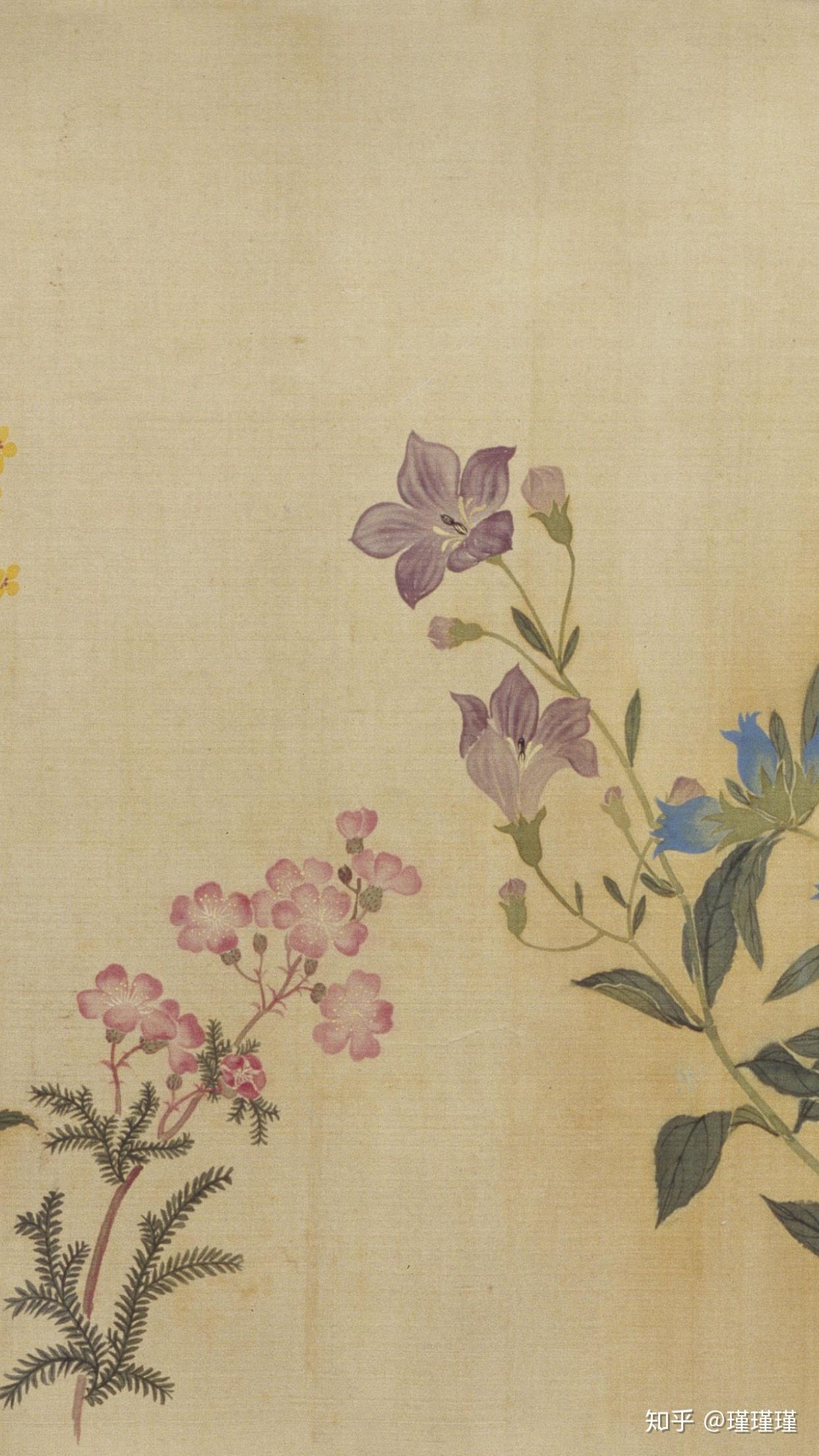 蒋廷锡塞外花卉图卷清