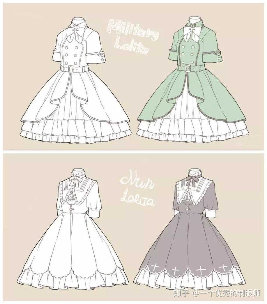 洛丽塔裙摆打版