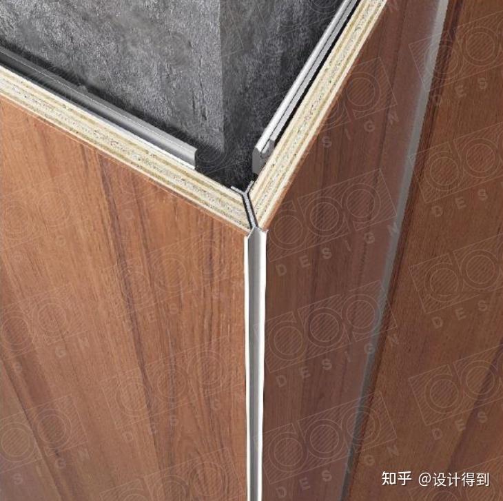 17,挂墙板阳角收口条饰面板顶凹槽踢脚线,适用于室内墙面饰面板凹槽式