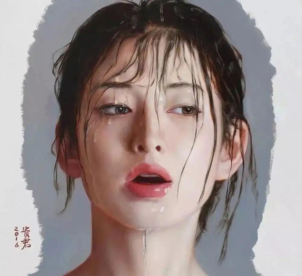 清纯女孩的写实:李贵君油画作品欣赏