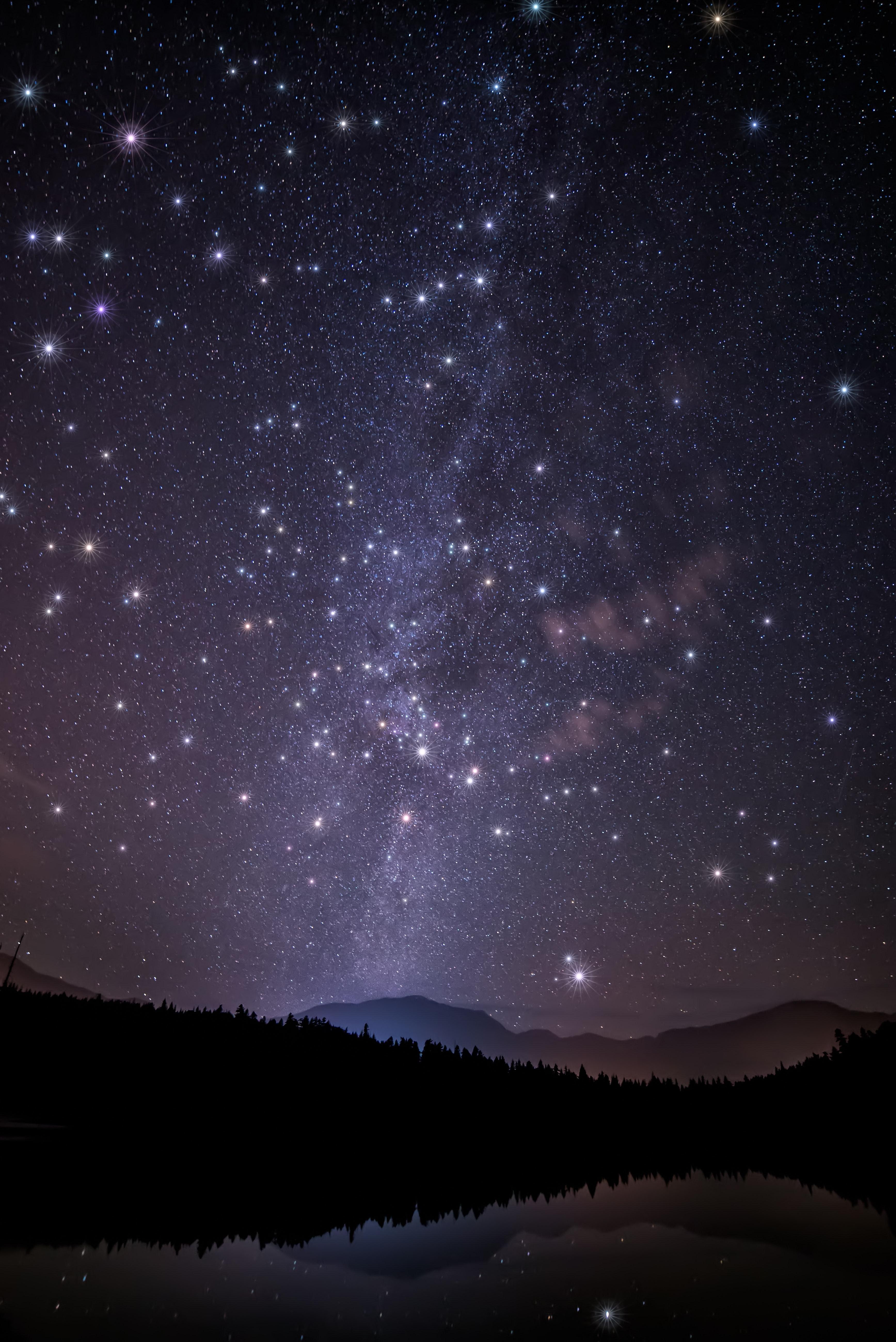 星空图片真实夜景高清图片