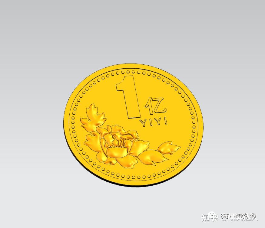 在拉伸面上绘制硬币花纹草图偷懒的话,就拉伸或者分割面染色区