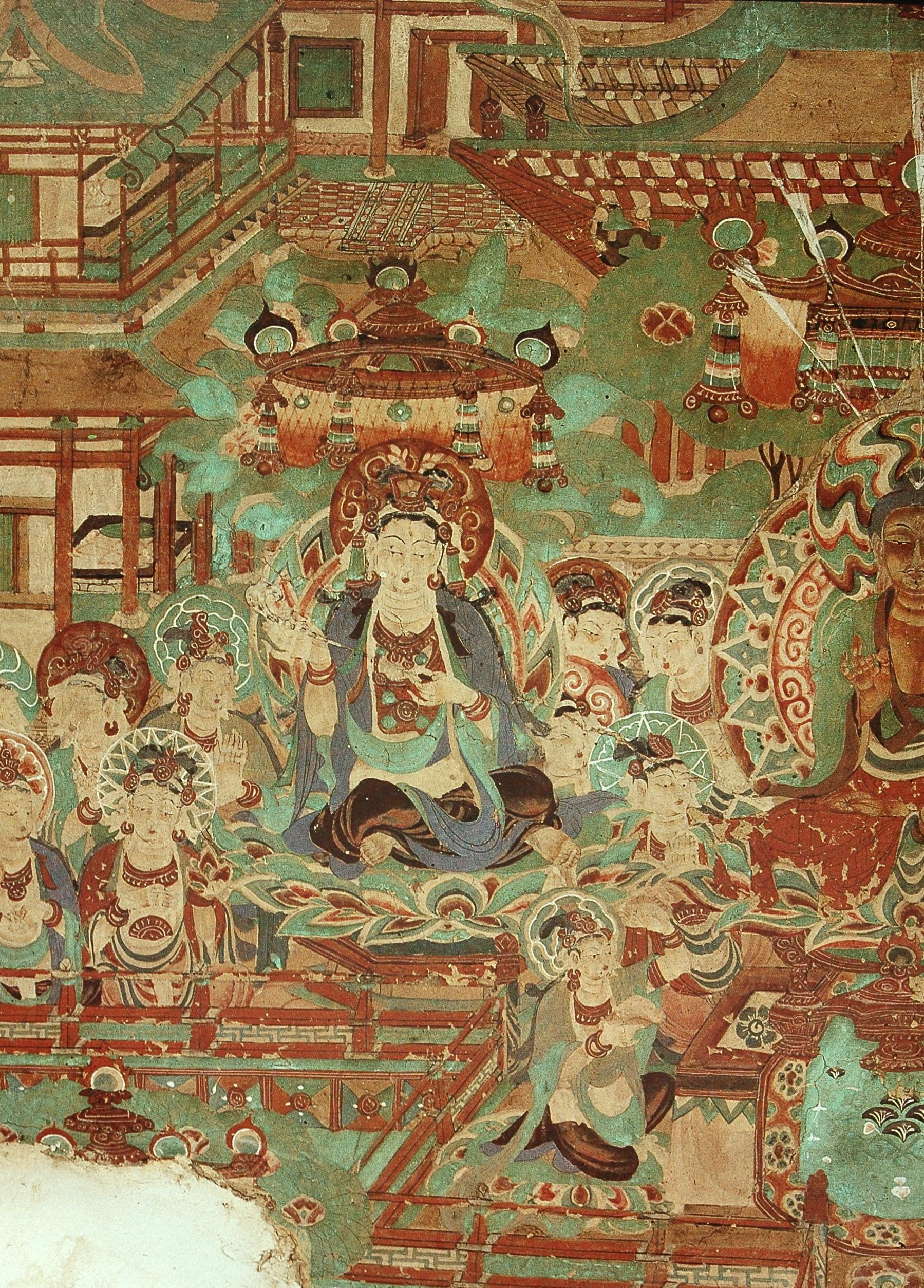 【神游千年,大美敦煌】中唐-154窟:各壁多铺经变画,济济满堂【高清大图】 - 知乎