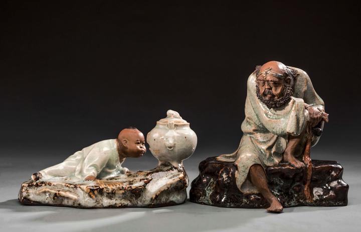 石湾公仔創意陶磁老人、鲁迅、風水弁公室装飾品 石湾公仔創意陶磁老人、鲁迅、風水弁公室装飾品 石湾公仔