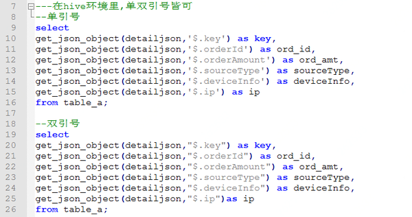 Hive get json object tips 