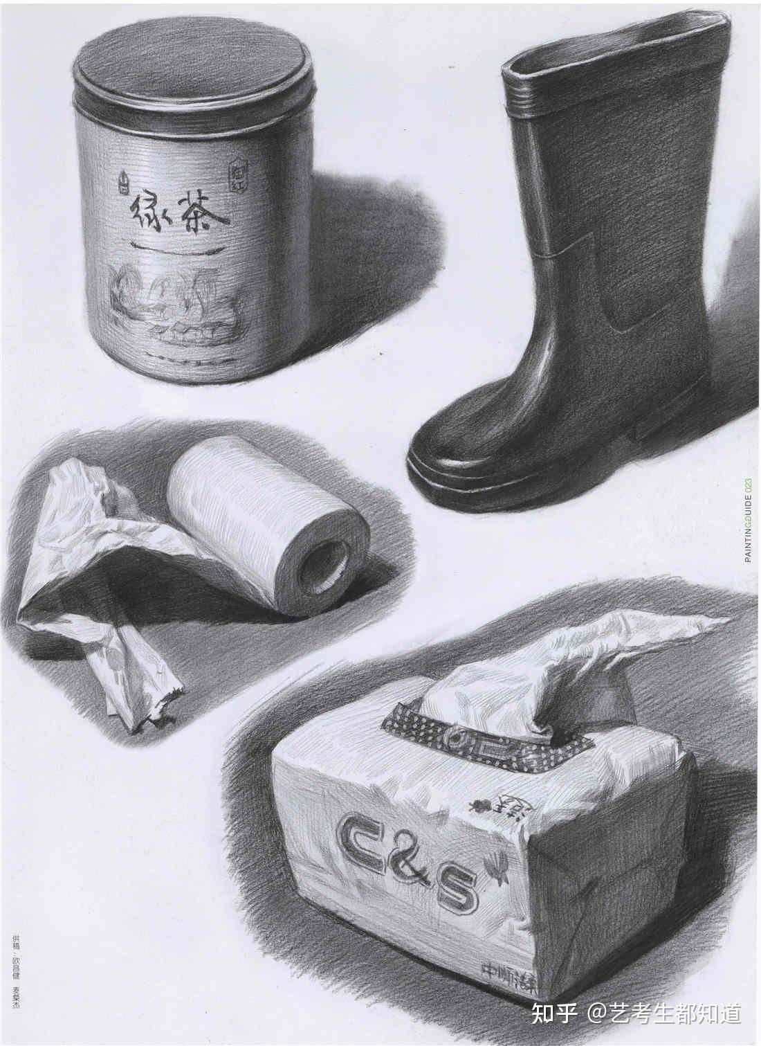 有没有素描静物比较高清的单个或组合的临摹图