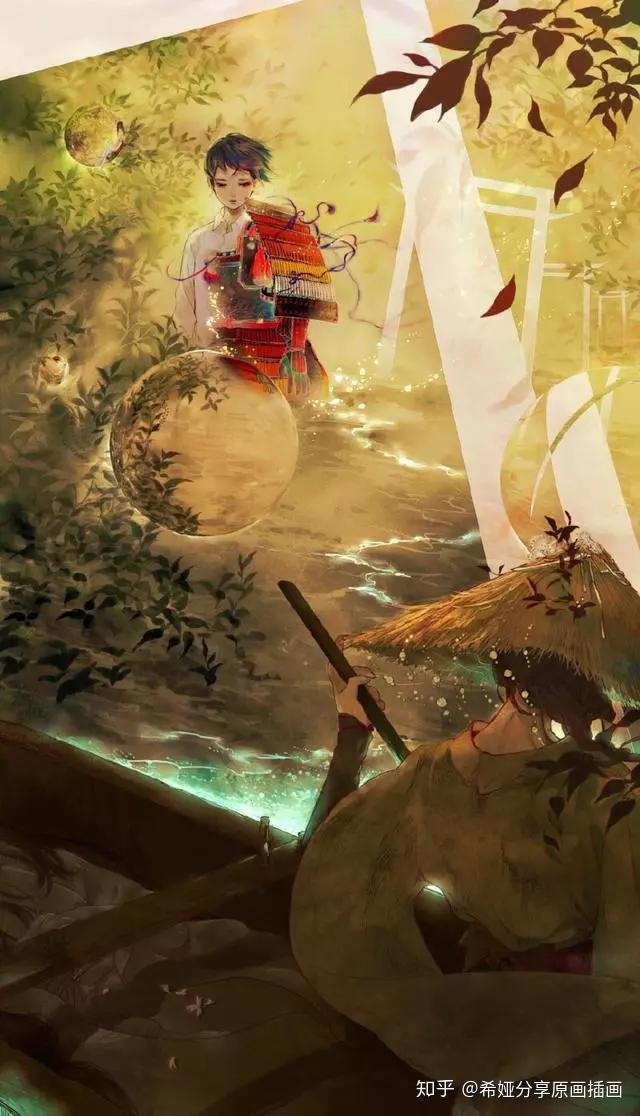 插画欣赏仙气缭绕飘逸出尘日本插画师弥生しろ唯美插画作品