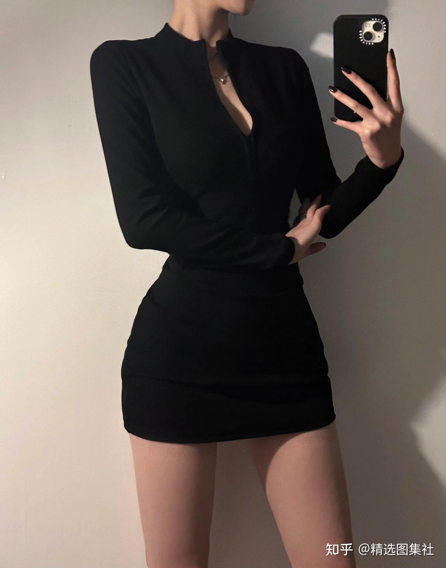 黑色毛呢包臀裙如何搭配才能显得女人味十足