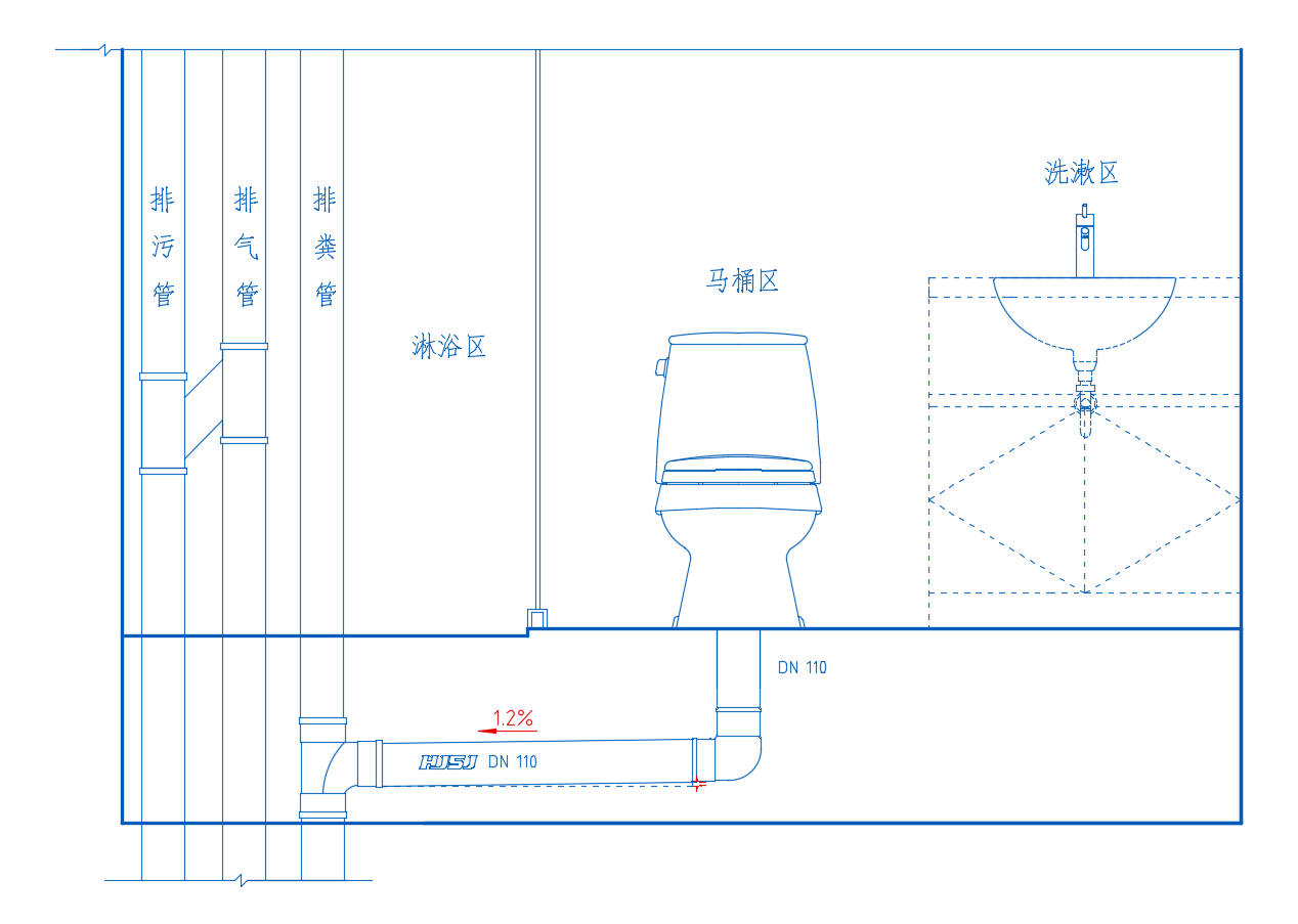 卫生间管道安装坡度设计指引hjsj