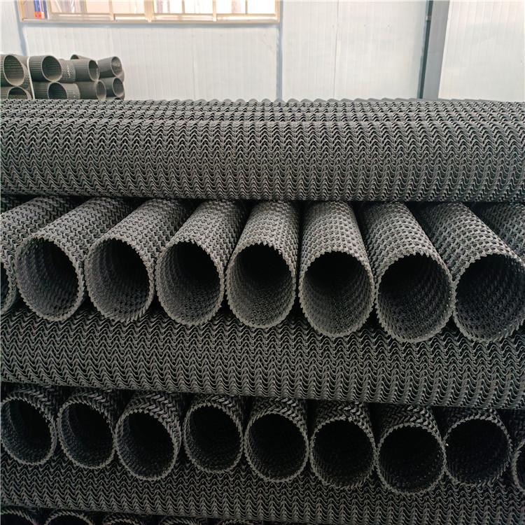 硬式透水管渗排水硬管hdpe曲状波纹管施工