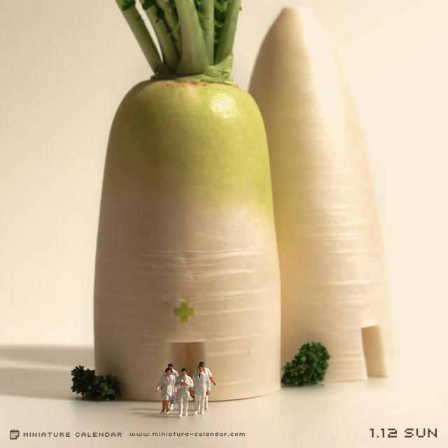 小人国大世界1田中达也创意微距摄影蔬果肉蛋等食材