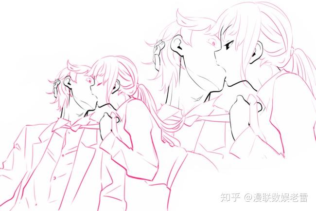 良心分享如何画甜蜜接吻cp