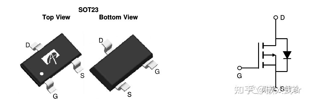 这是p-mos管的封装和实物图