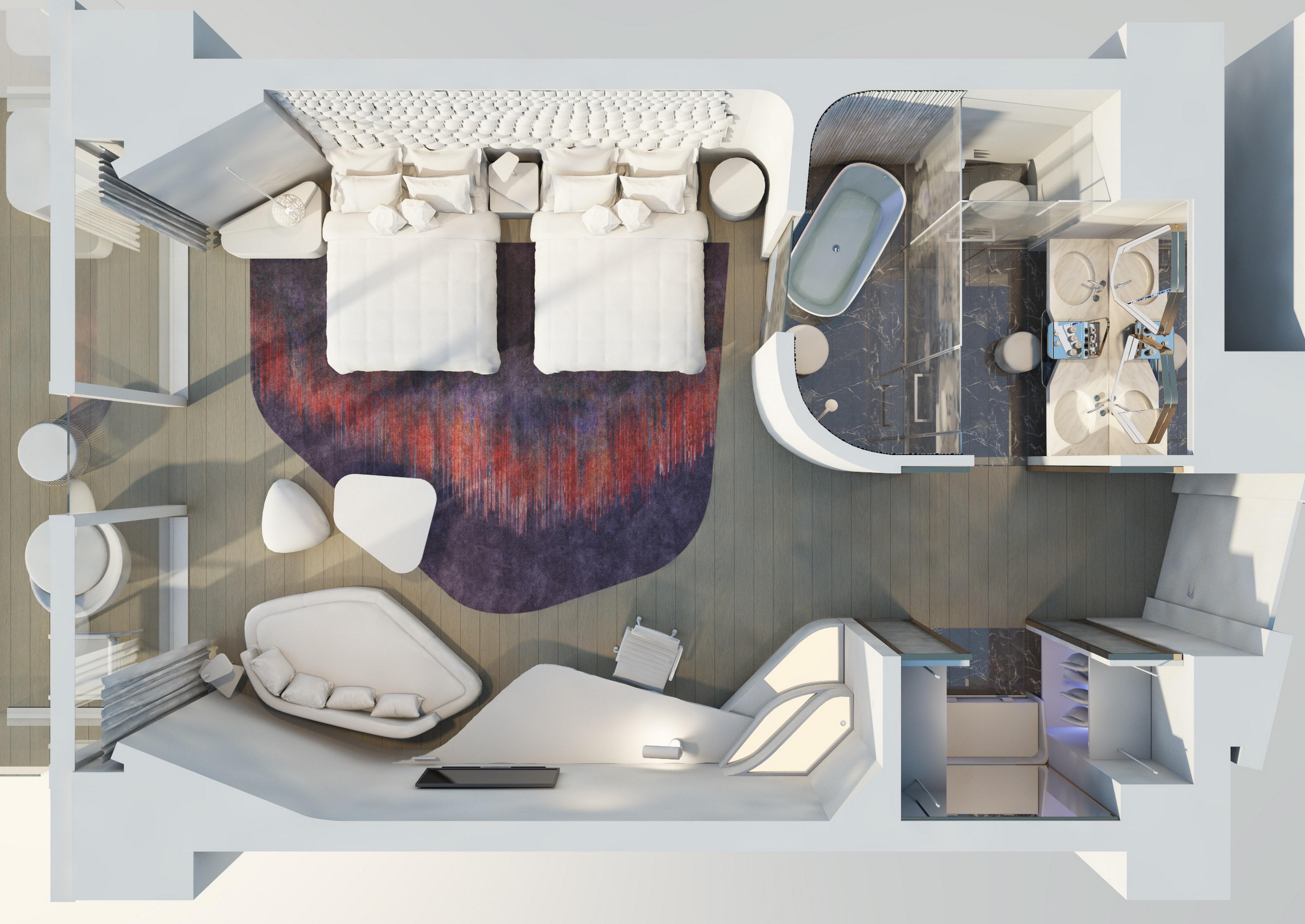 [资料]室内设计平面布置方案合集-酒店空间标准客房设计案例分享!