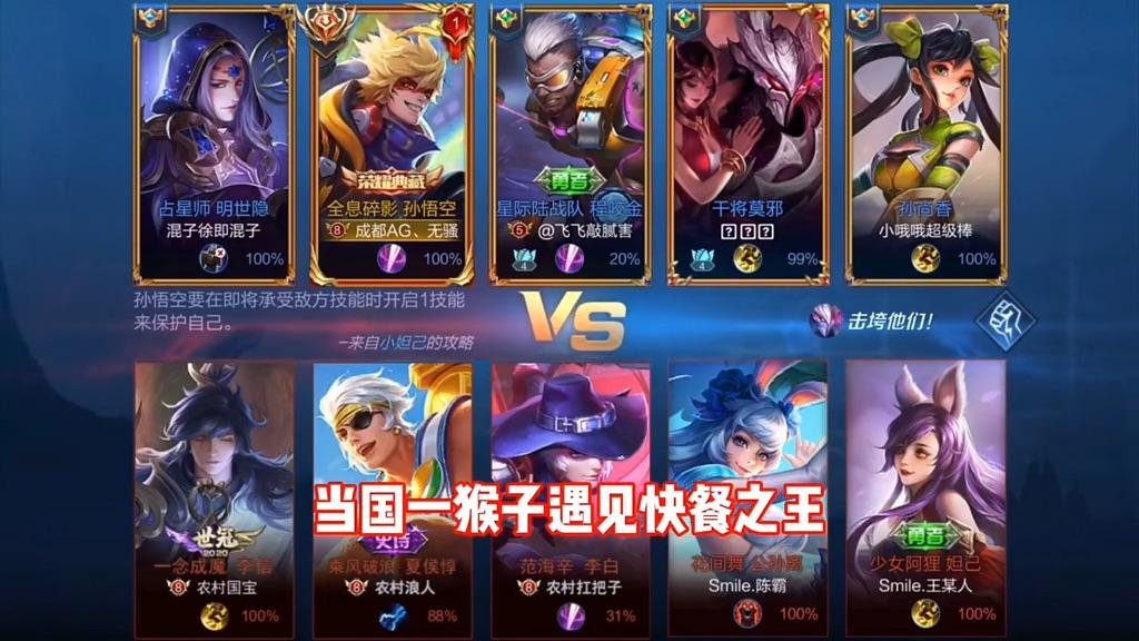 王者荣耀当国服猴子遇到国服艾琳这将会是一把什么样的神仙对局呢