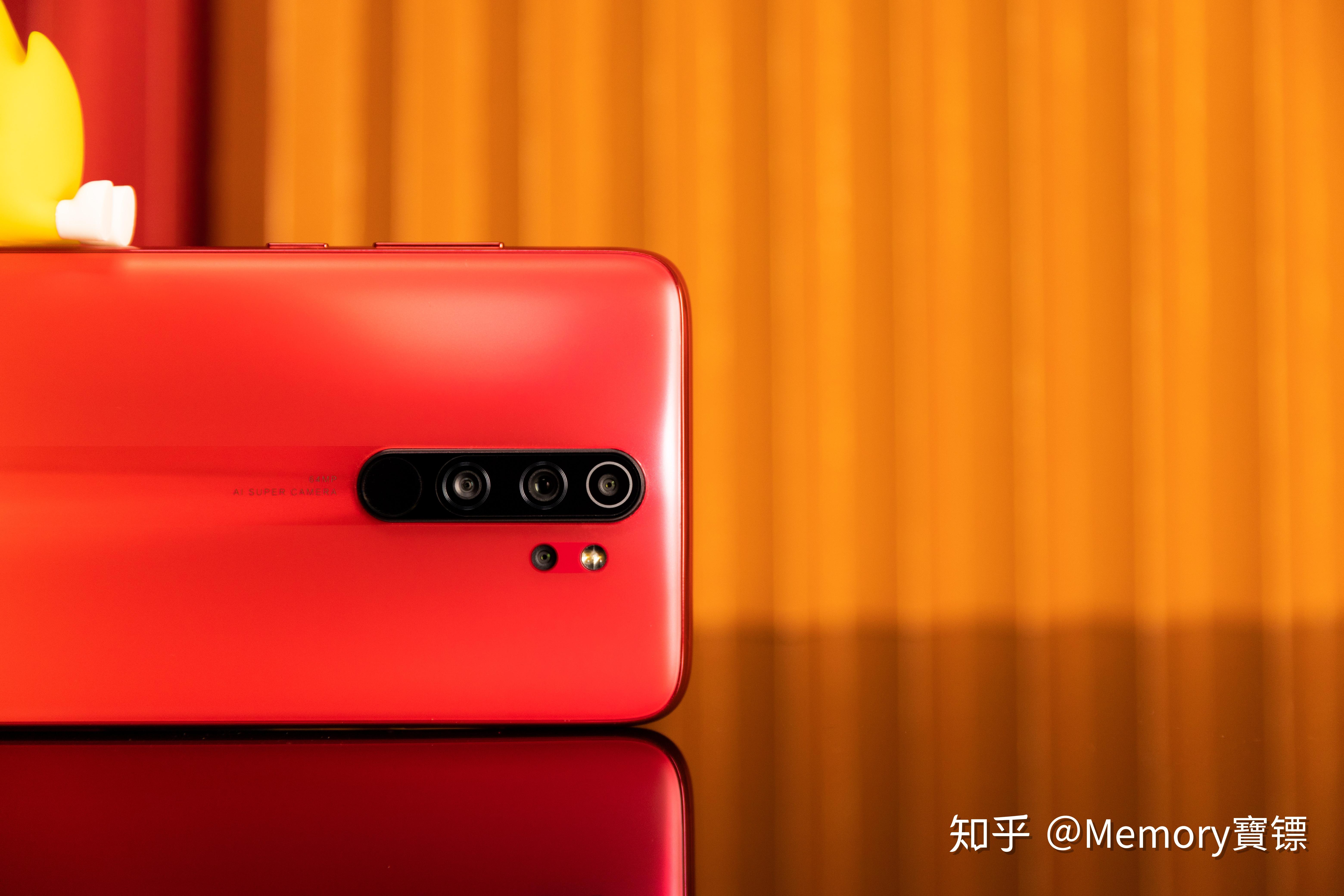 一组redmi note8 pro暮光橙真机实拍图