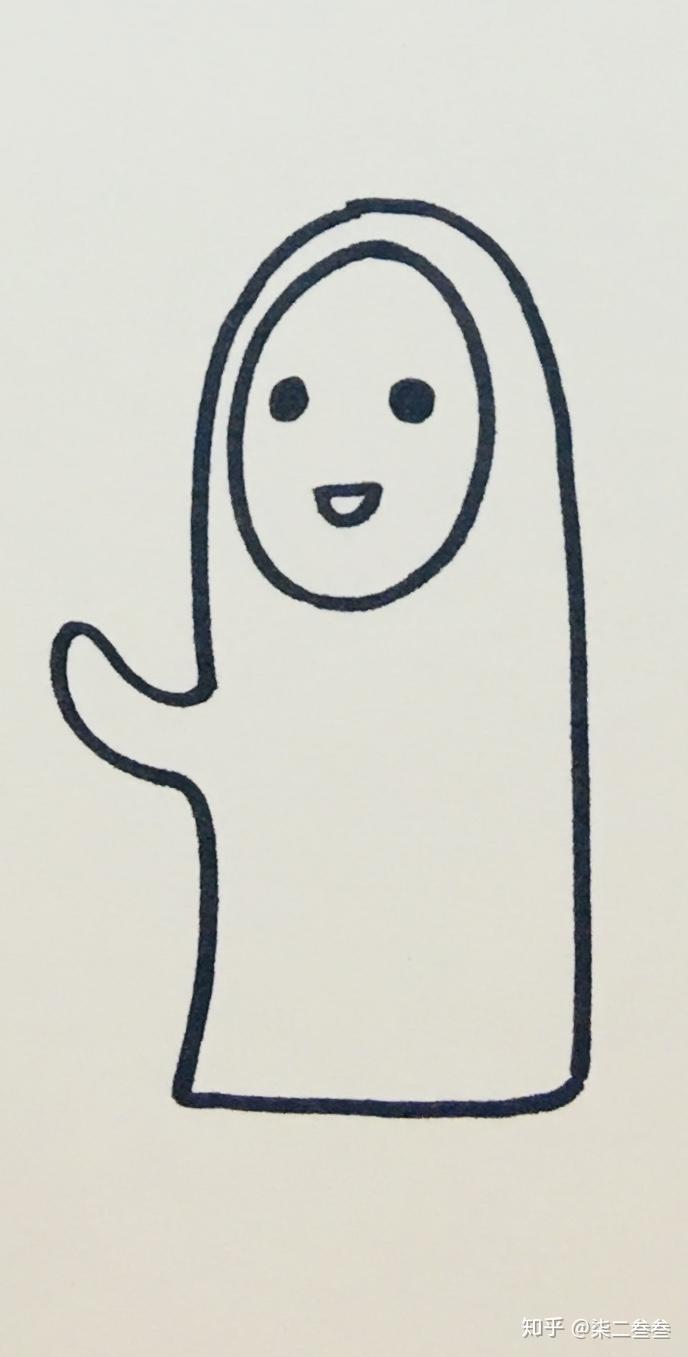 每天一张简笔画 | 无脸男(内含详细步骤)