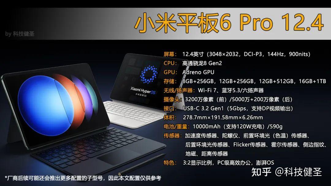 没有短板的顶配平板小米平板6spro124解读3299元起值不值