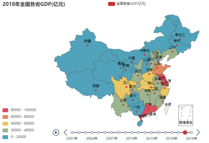 【15 可视化 | python精美地图动态展示近20年全国各省市gdp】