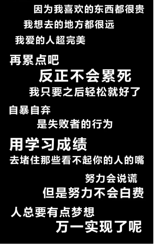 有什么让人一看到就想蹦起来学习的励志句子或故事