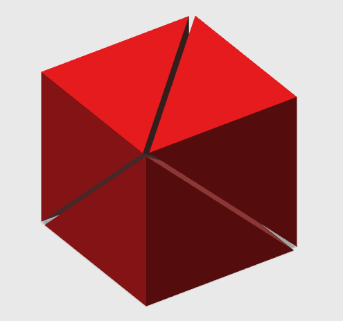 一个正六面体如何分成三个一样的形状