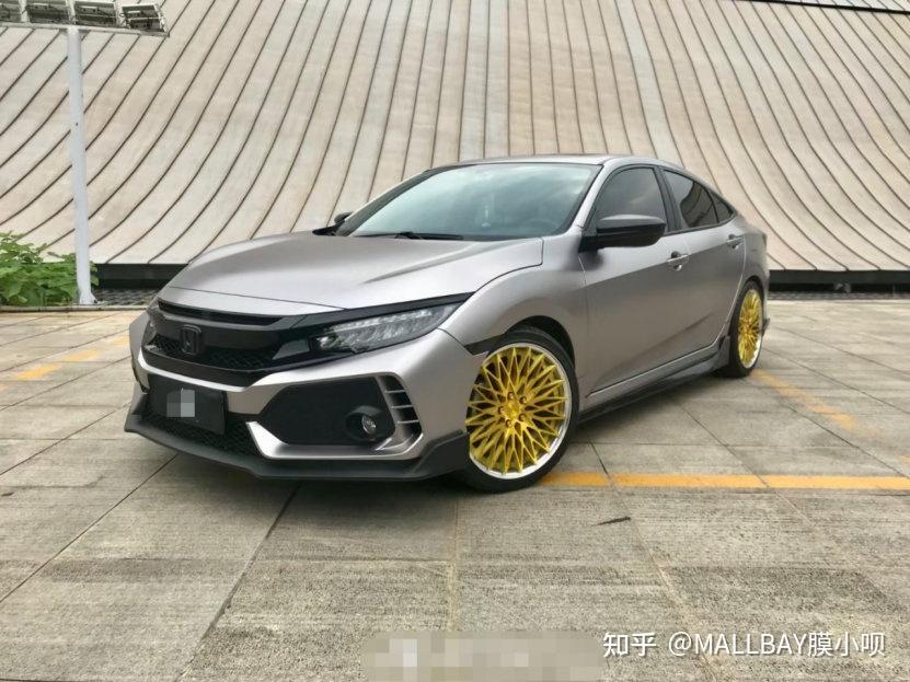 膜呗改色案例本田思域改色战斗灰年轻的一笔有没有