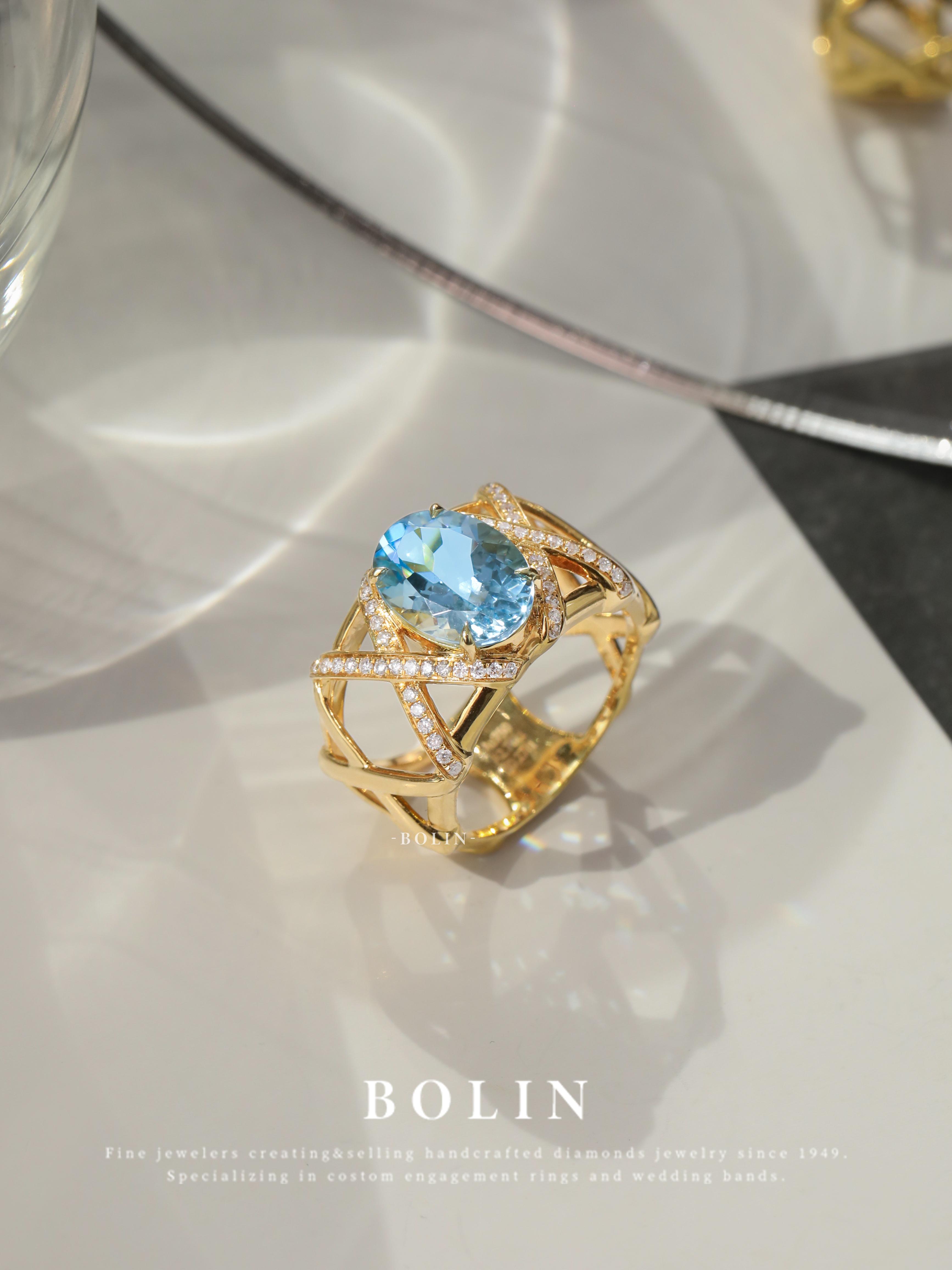 沁人心脾的海蓝宝石首饰款式推荐高颜值不撞款