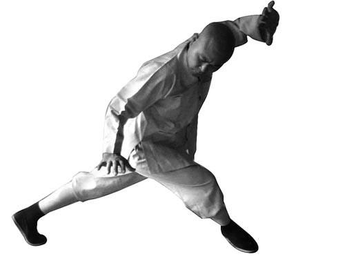 中级劲力三伪降龙伏虎桩及猴蹲