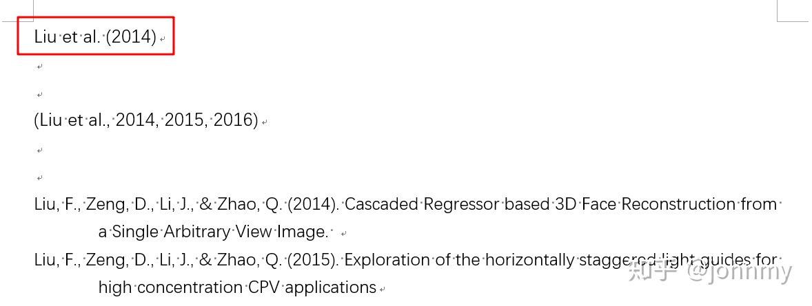 [EndNote]如何插入Liu et al. (2014, 2015, 2016)这样格式的引文？ 知乎