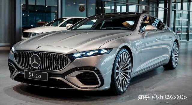 V8性能猛兽!全新奔驰S级曝光,496马力+3.9秒破百,疾风穿梭气场拉满