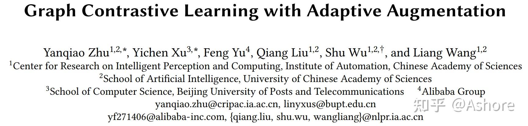 WWW2021, Graph Contrastive Learning with Adaptive Augmentation - 知乎