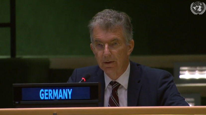 德国驻联合国大使霍伊斯根6日代表39国在人权问题,特别是新疆和香港