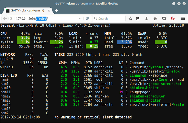 Hterm Linux GoTTY:把你的 Linux 终端放到浏览器里面 - 知乎