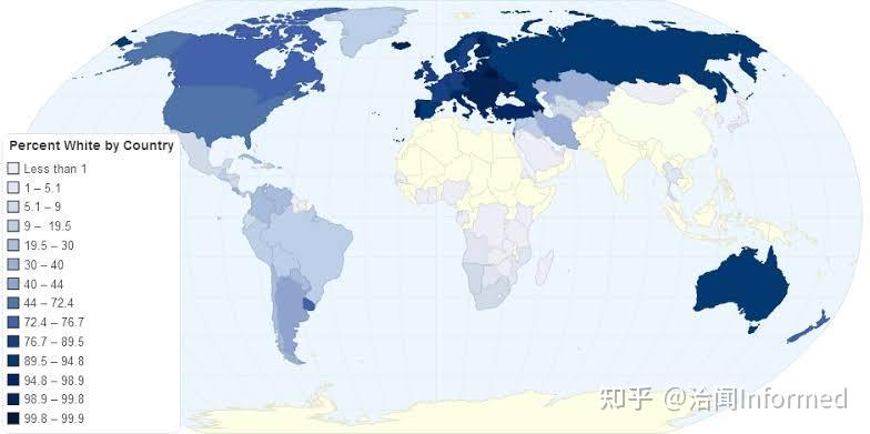 白人分布图图片