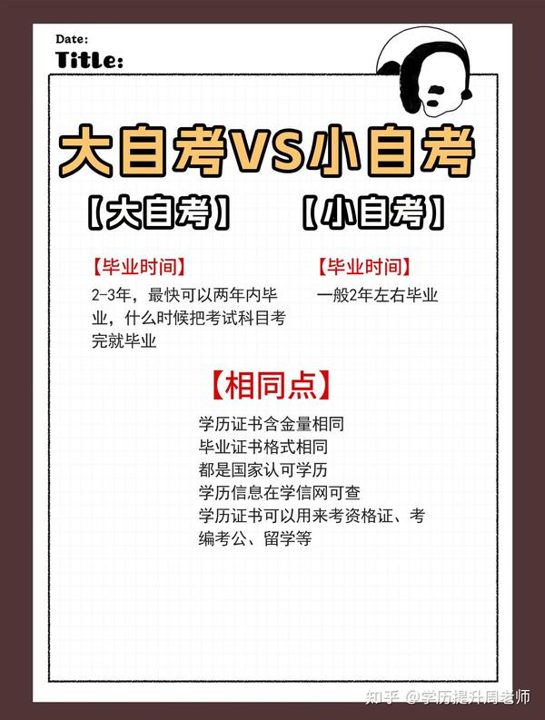 大自考和小自考应该怎么选 知乎