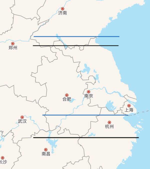 安徽和江苏哪个更北方一点?