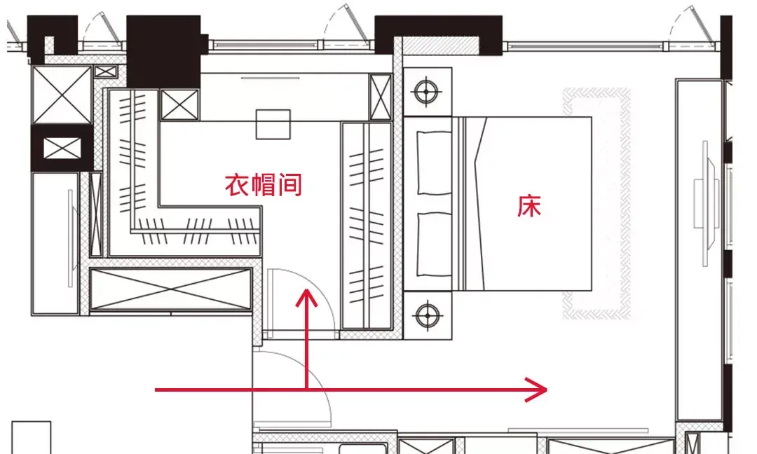 横长形卧室