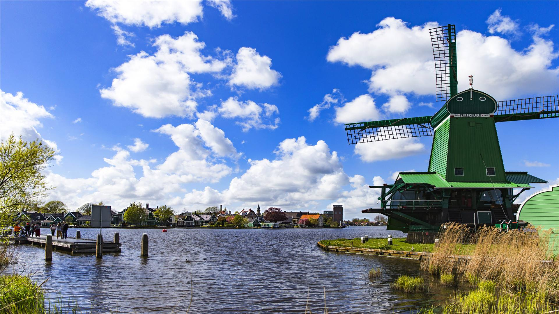 荷兰唯美风车高清风景壁纸_桌面壁纸_mm4000图片大全