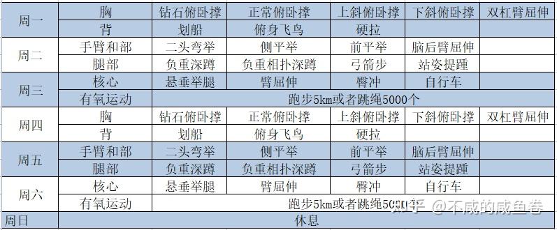 徒手训练新手如何安排训练计划?