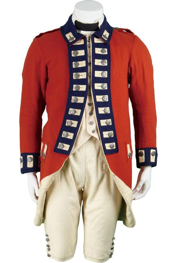 早期的英国陆军士兵大多身着红色的军服,少数兵种身着其他颜色的军服