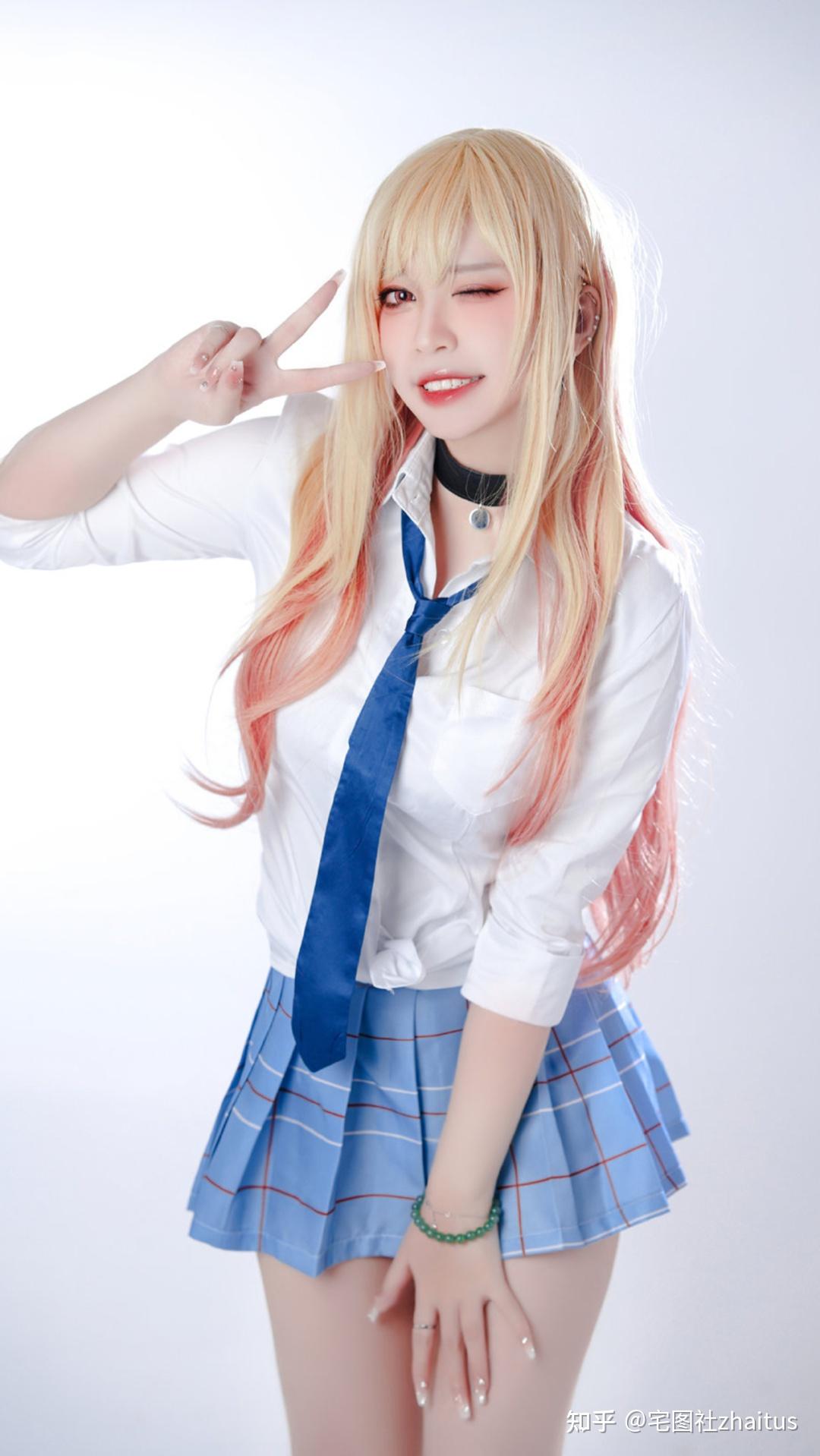 cos半半子喜多川两套不同风格穿搭cosplay