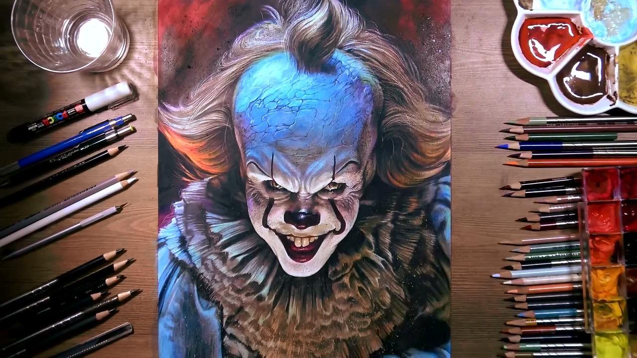 绘画小丑自杀小队的小丑