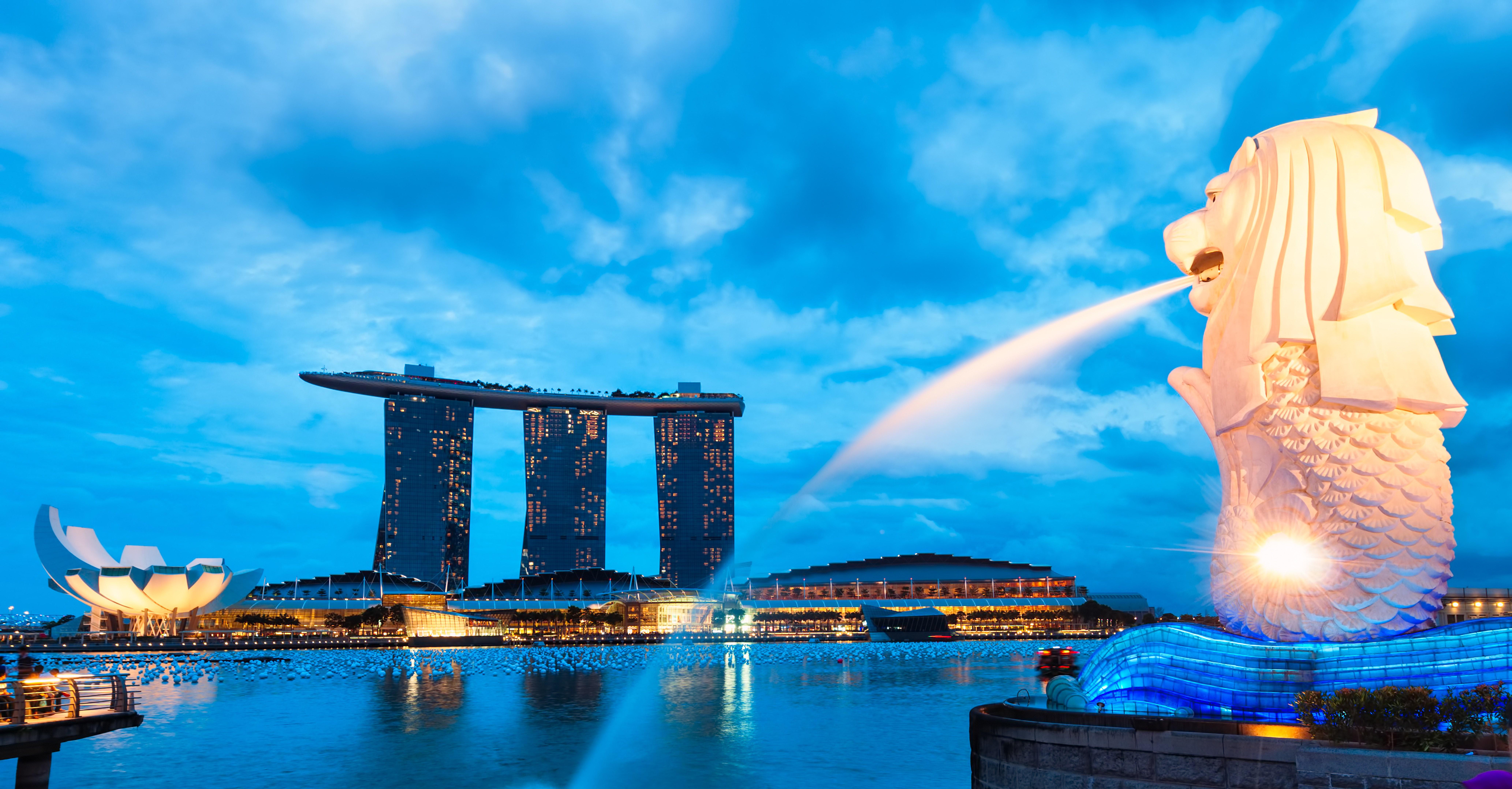 新加坡之夜-城市高清壁纸预览 | 10wallpaper.com