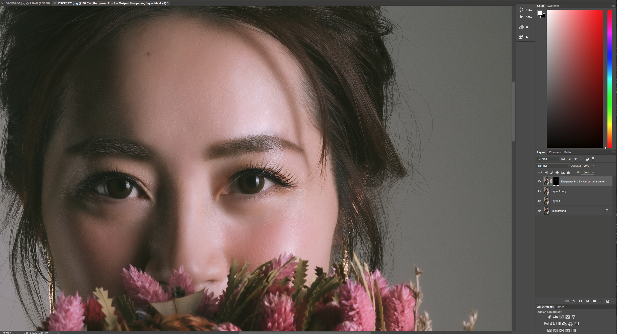 ps局部锐利化与遮色片教程