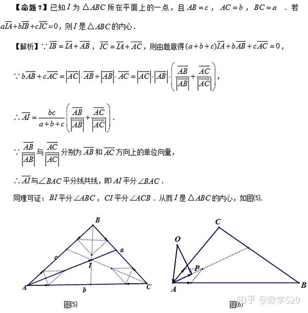 高中数学 平面向量中的三角形 四心 结论 知乎