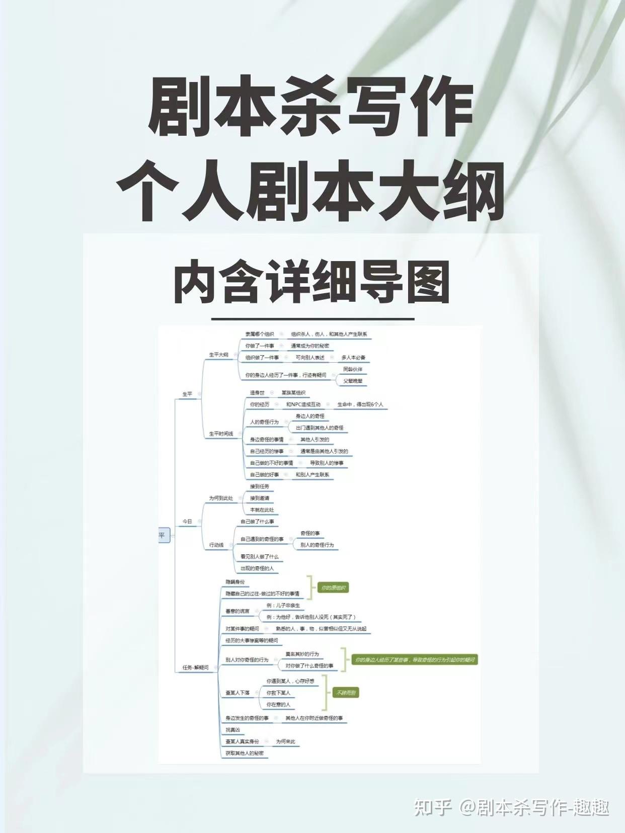 剧本杀大纲模板6套框架全公开