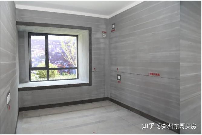 样板间实景建筑一米线,对角线,标高线提前标注好,方便业主后期装修