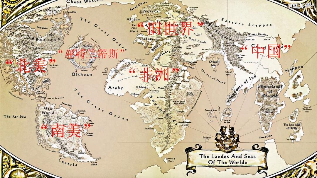 中古战锤和欧洲中世纪后期有一点类似,大家可以看下面这个世界观地图