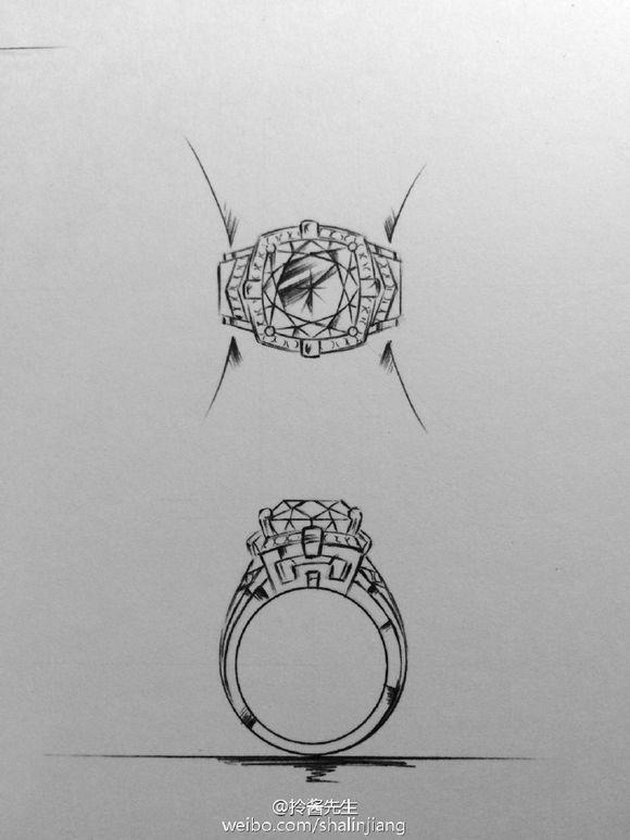 蓝宝石手绘画法